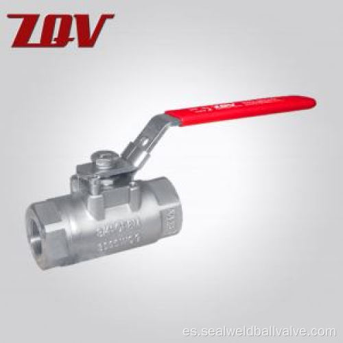 Válvula de bola roscada de inversión de 2pc 3000 psi